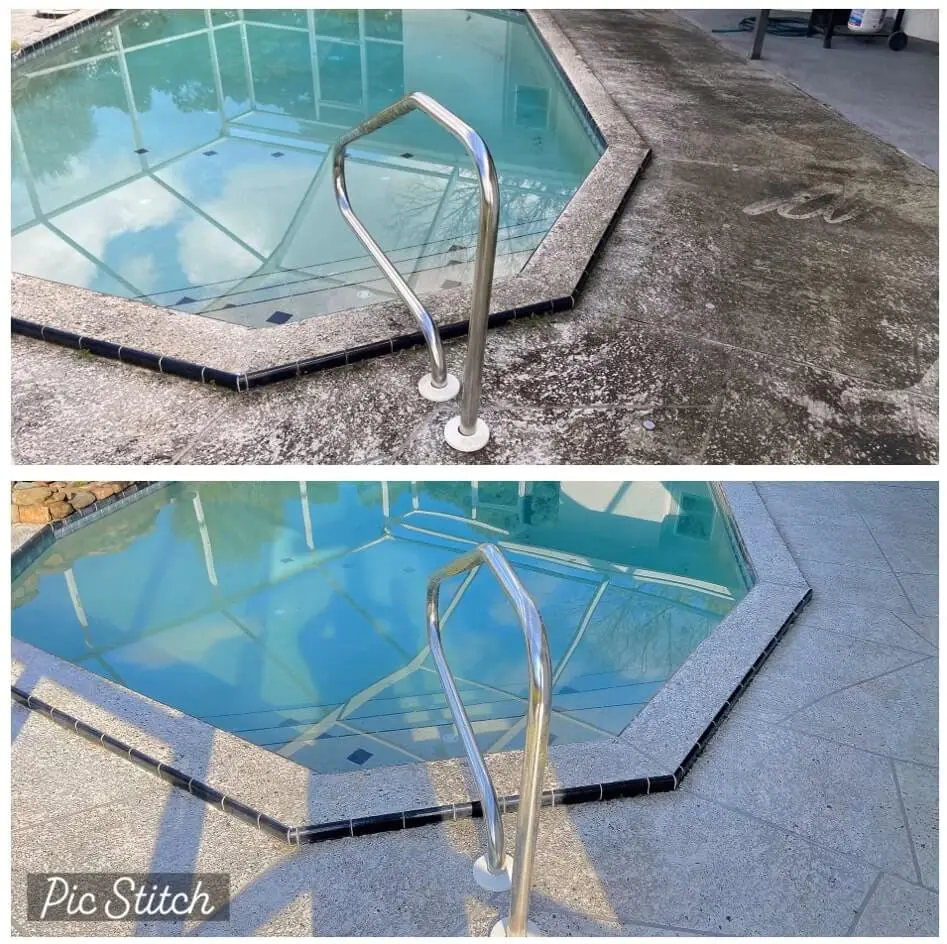 Power washed pool